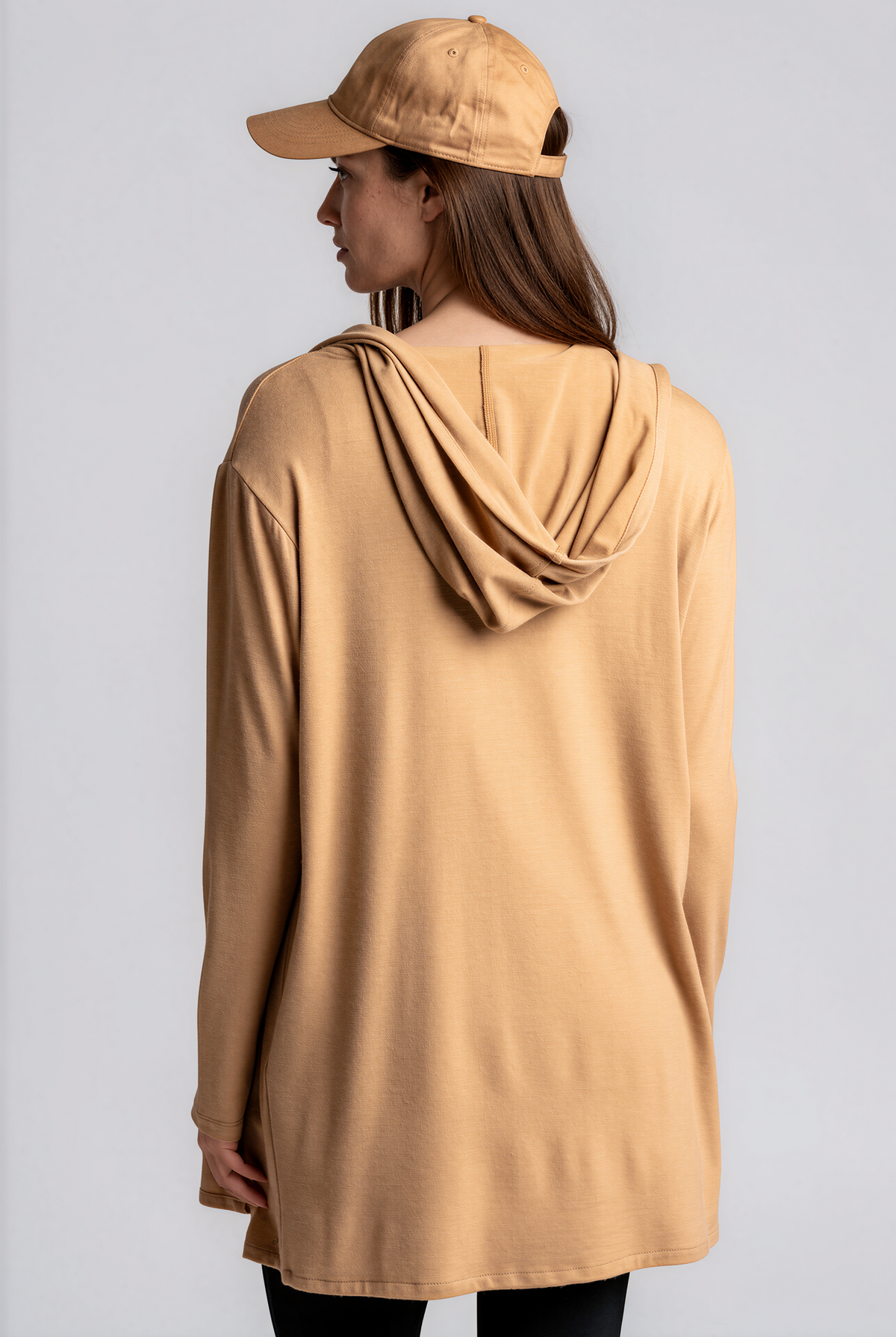PAULA RYAN Hooded Cardigan with Pockets - Merino Camel - Paula Ryan