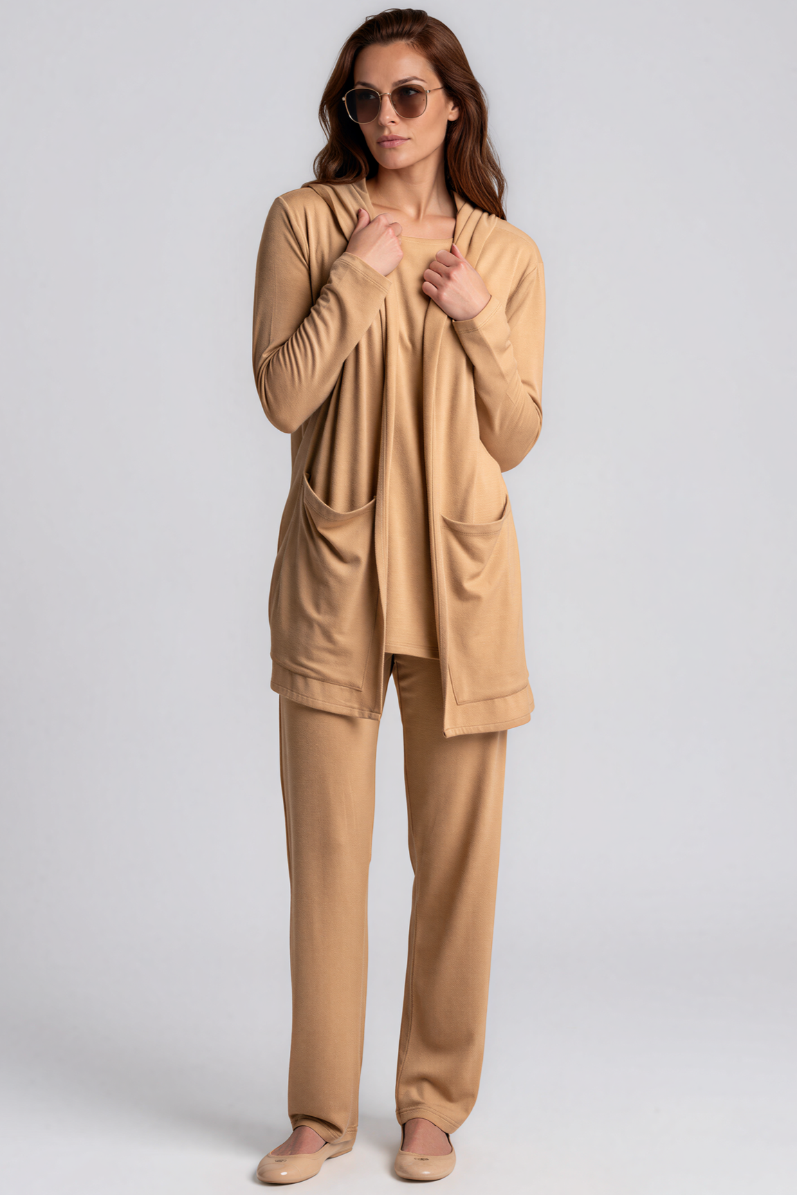 PAULA RYAN Loose Fit Singlet - Camel Merino - Paula Ryan