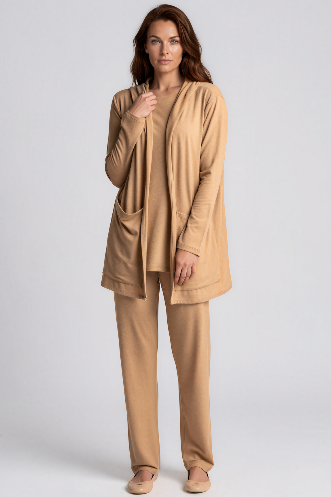 PAULA RYAN Loose Fit Singlet - Camel Merino - Paula Ryan