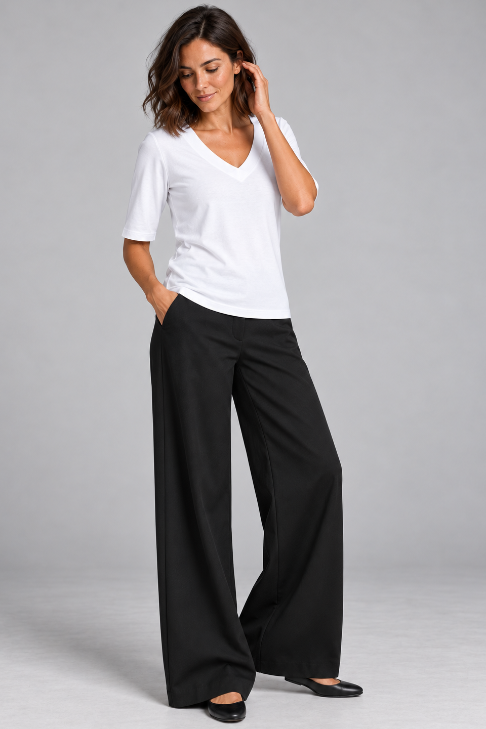 Sailor Stretch Pant - Black Cotton Drill - Paula Ryan