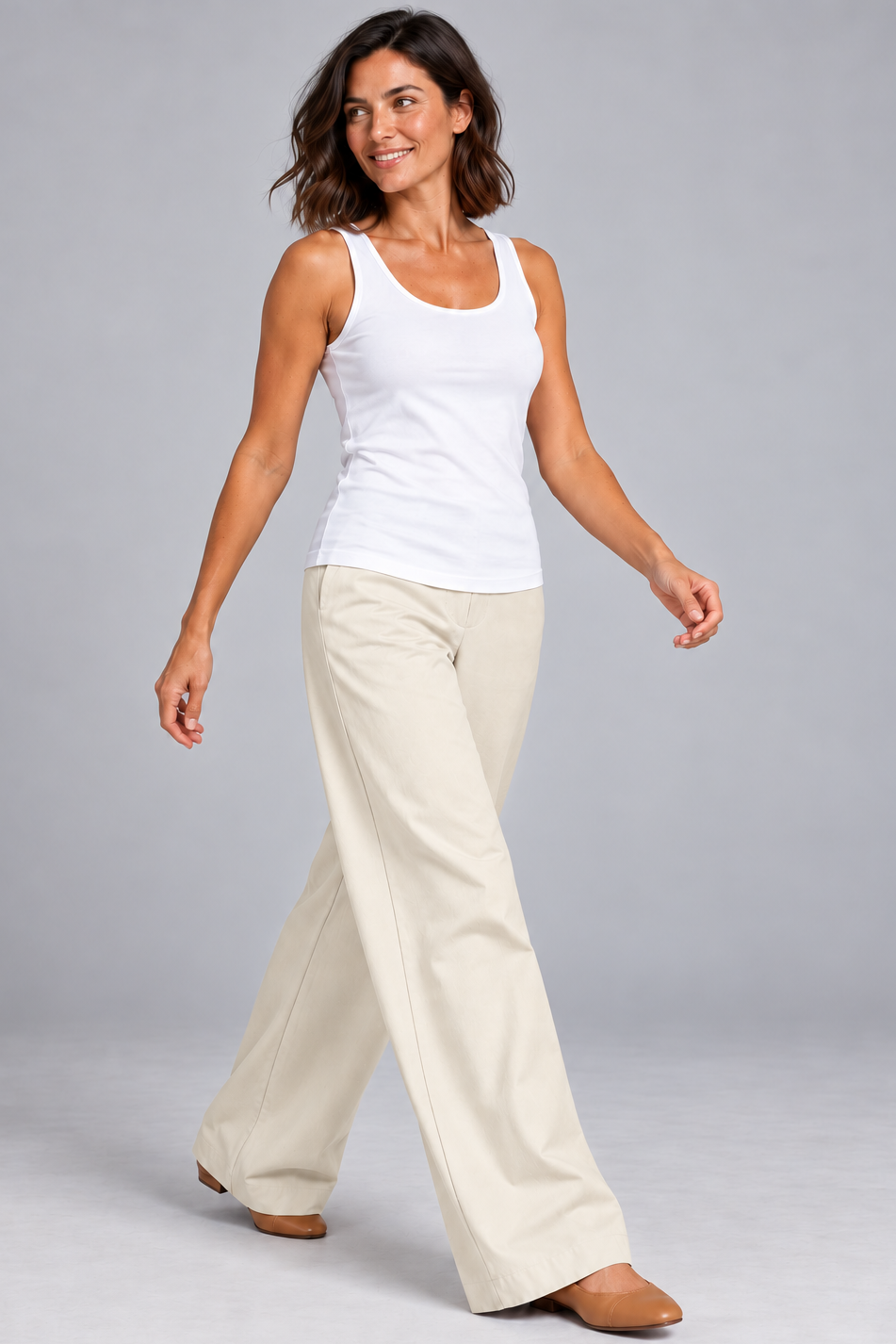 PAULA RYAN Drill Sailor Pant - Sand - Magpie Style
