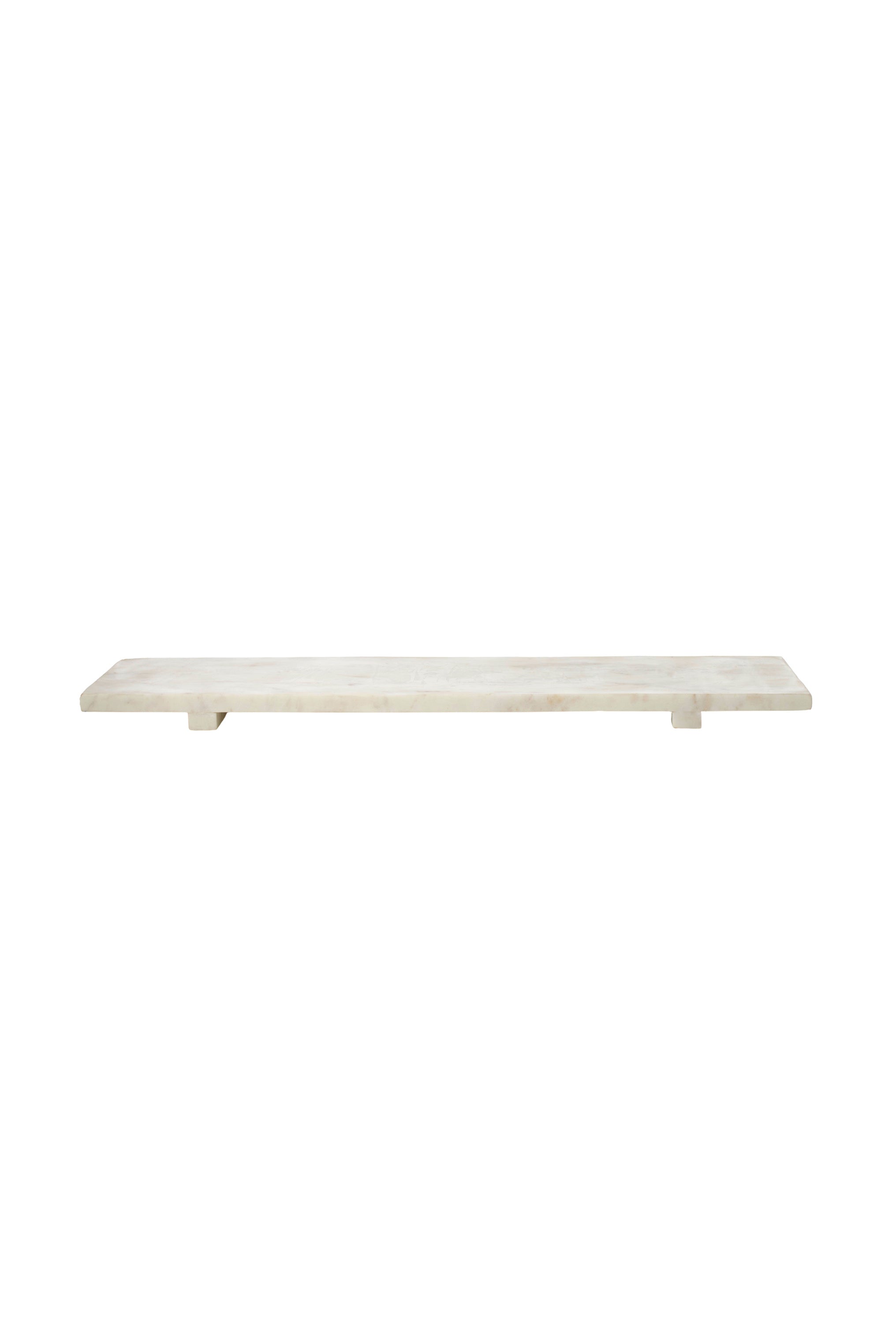 Facile Marble Footed Tray 20x70cm White - Magpie Style