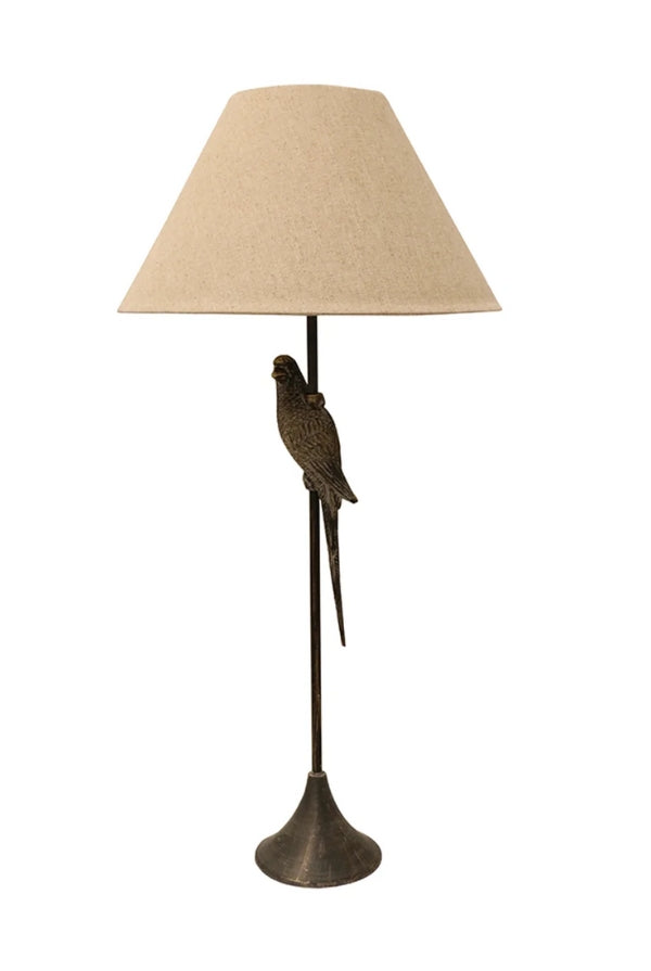 Slate Parrot Table Lamp - Magpie Style