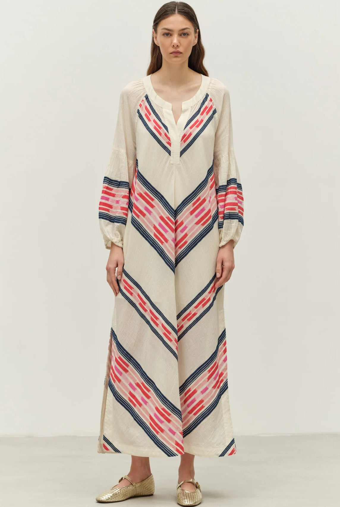 DEVOTION TWINS Beloved Long Dress - Navy/Red - Magpie Style