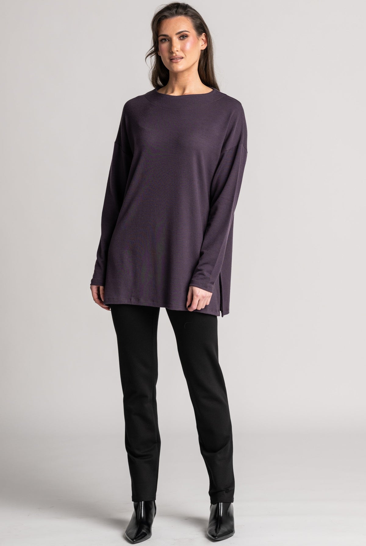 PAULA RYAN Narrow Leg Pant - Black Roma - Paula Ryan