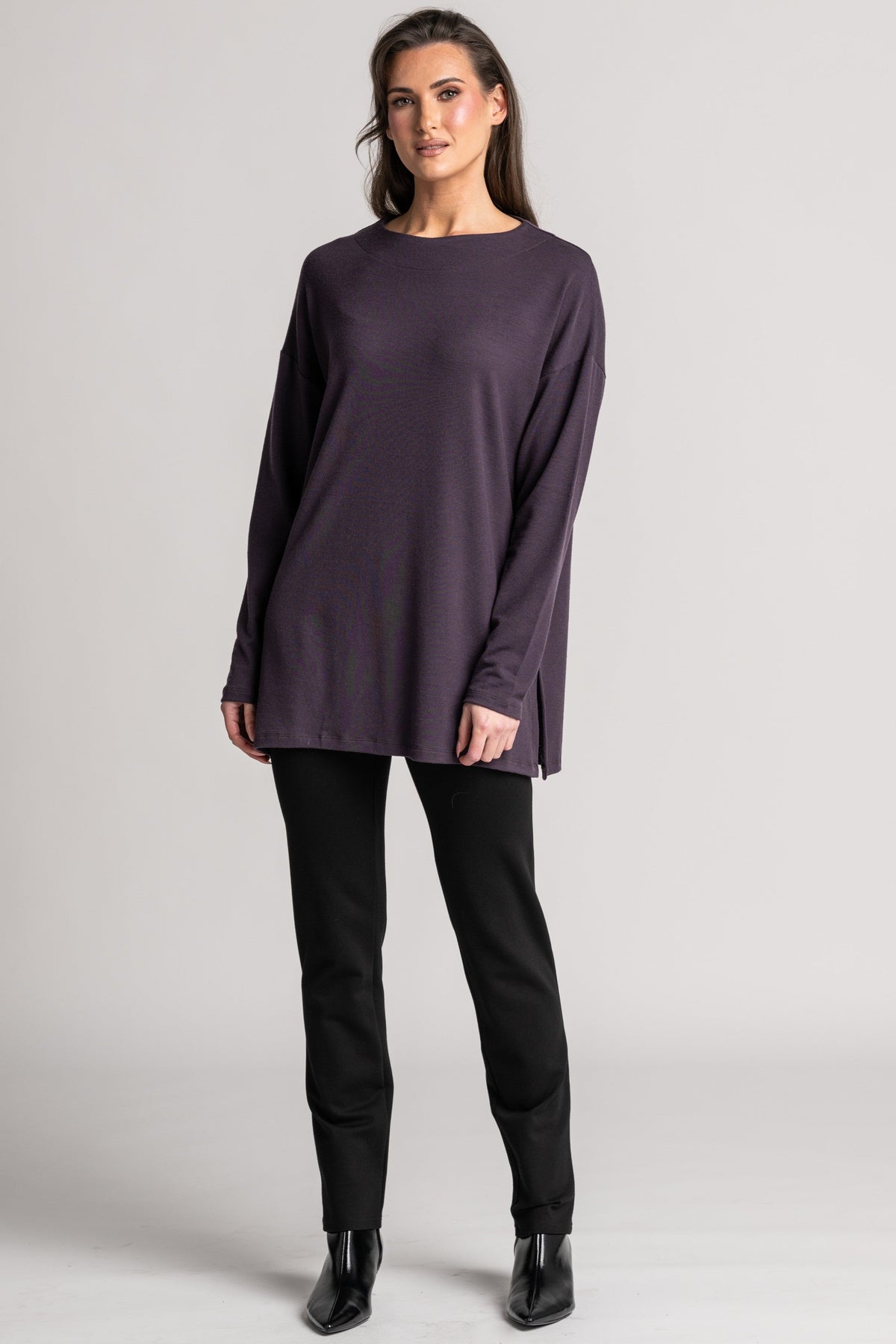 PAULA RYAN Narrow Leg Pant - Black Roma - Paula Ryan