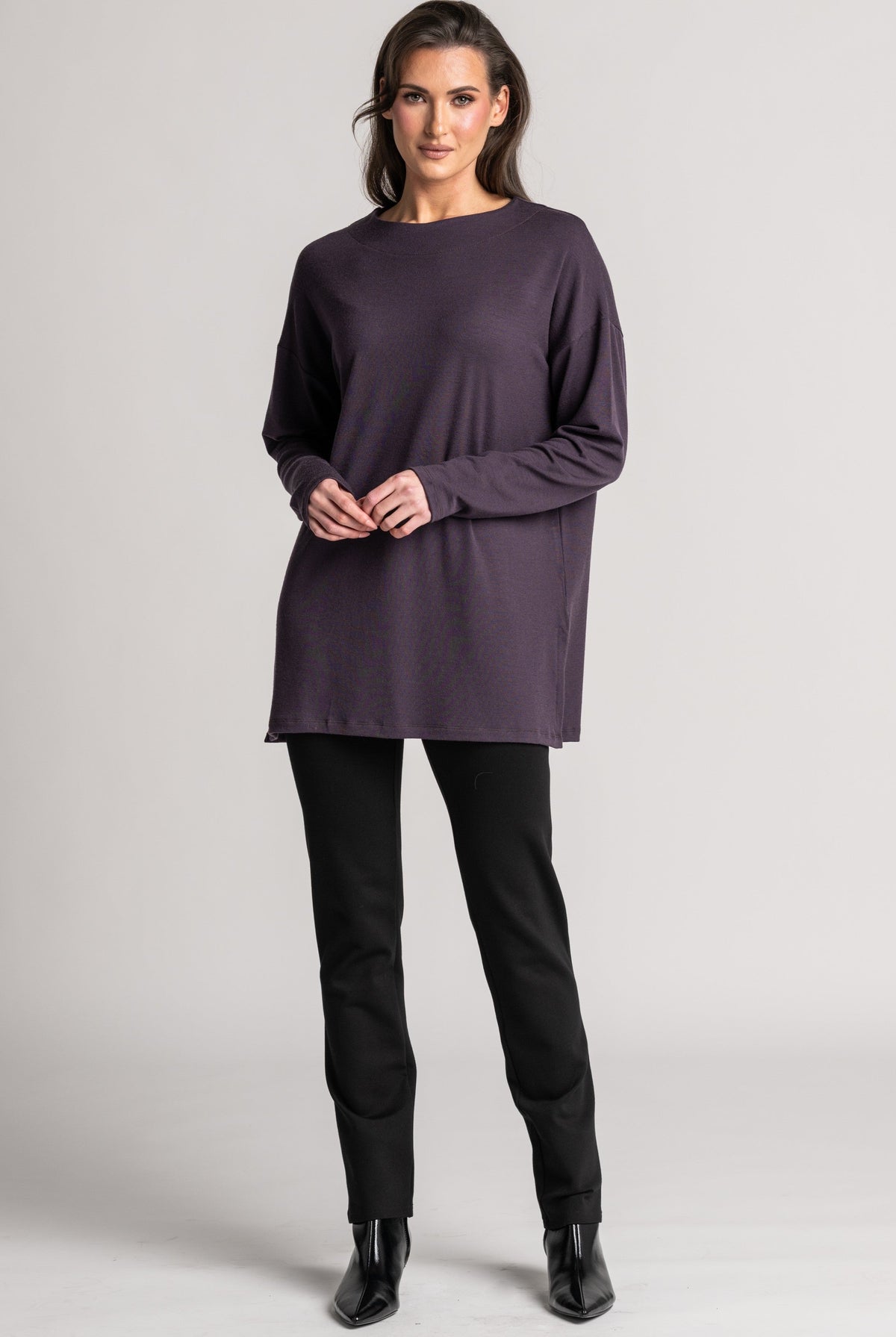 PAULA RYAN Narrow Leg Pant - Black Roma - Paula Ryan