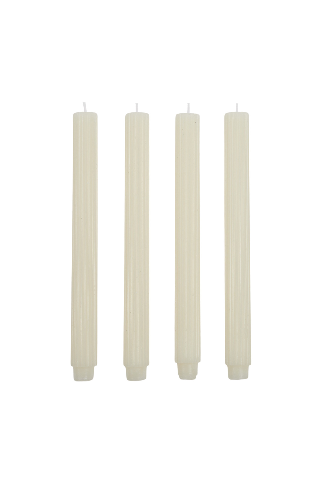 Ribbed Candle set of 4 - Ivory - Magpie Style