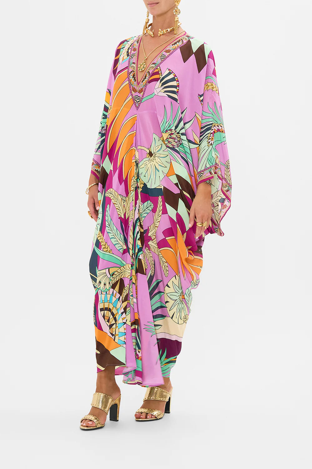 CAMILLA - T Shape Long Kaftan Giza Goddess - Magpie Style