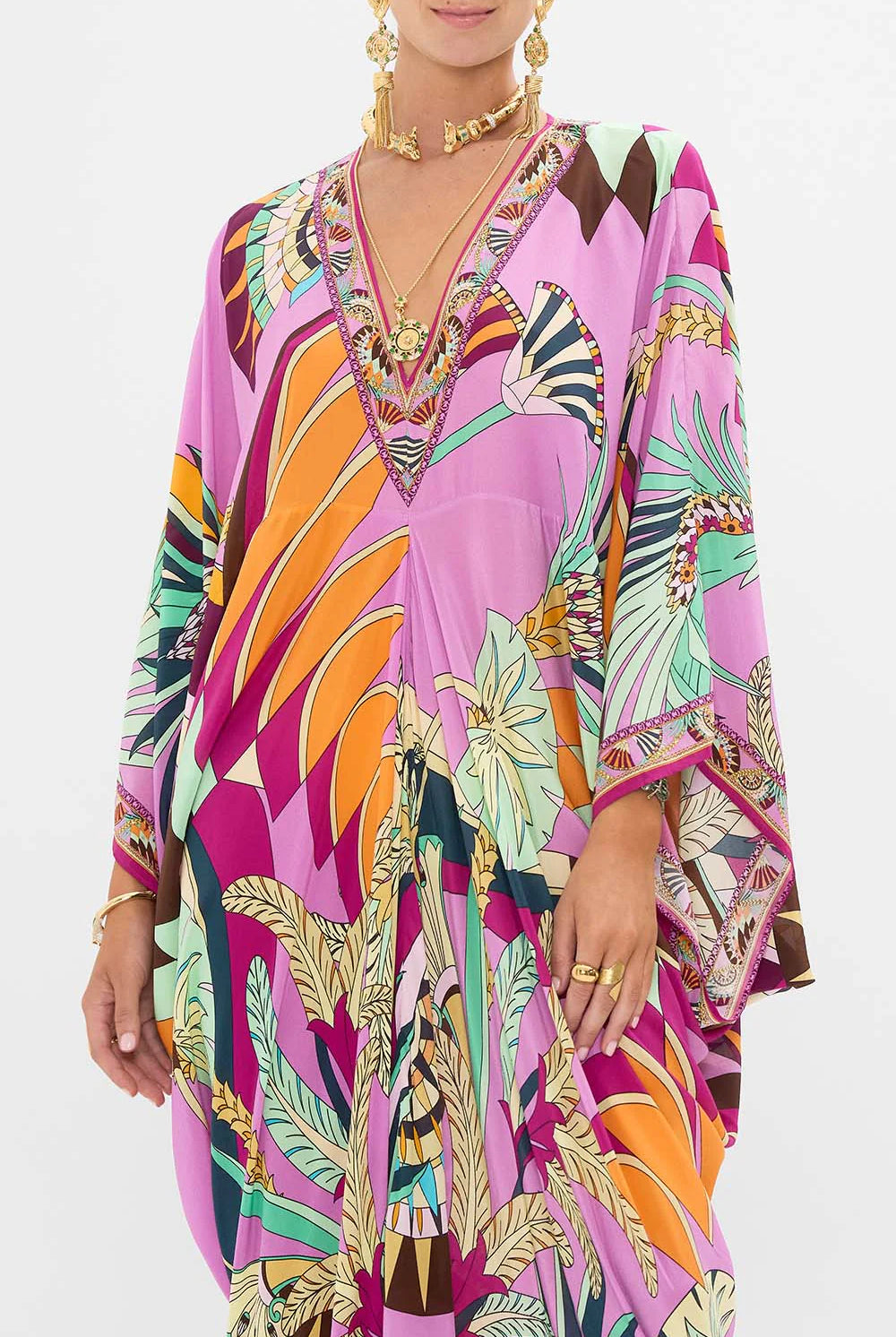CAMILLA - T Shape Long Kaftan Giza Goddess - Magpie Style