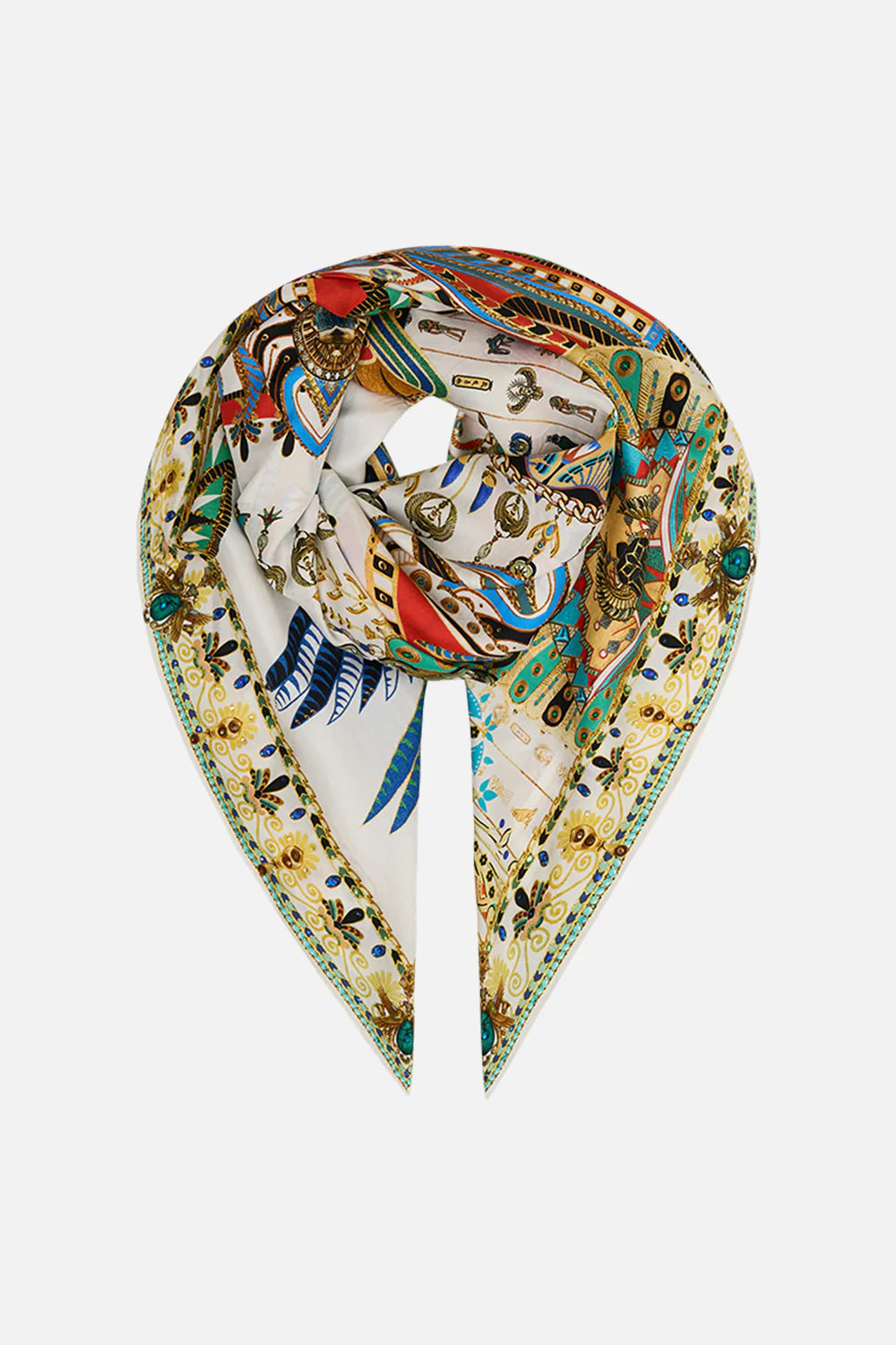 CAMILLA - Large Square Scarf Valley of the Queens - Magpie Style