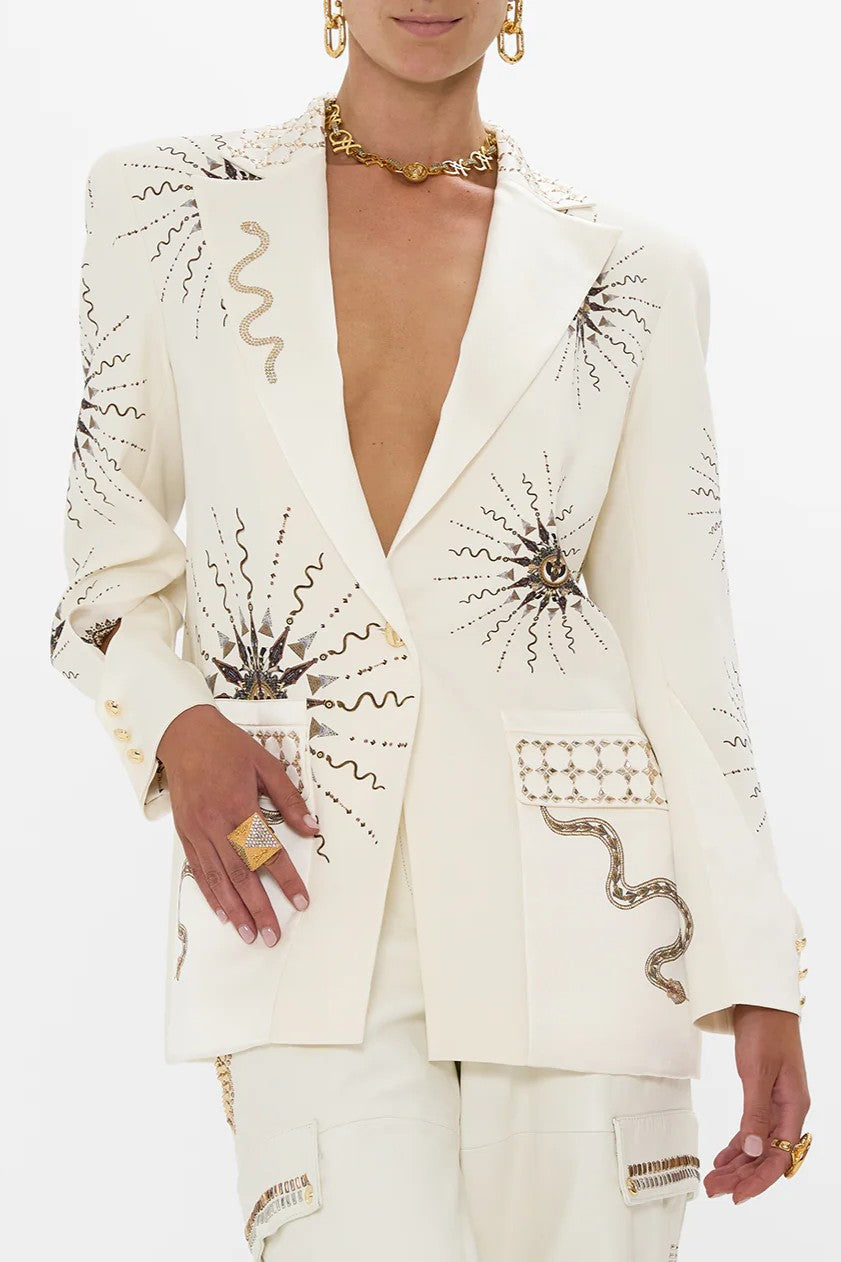 CAMILLA Jacket with Sleeve Cut Out Detail - Goddess Energy - Magpie Style