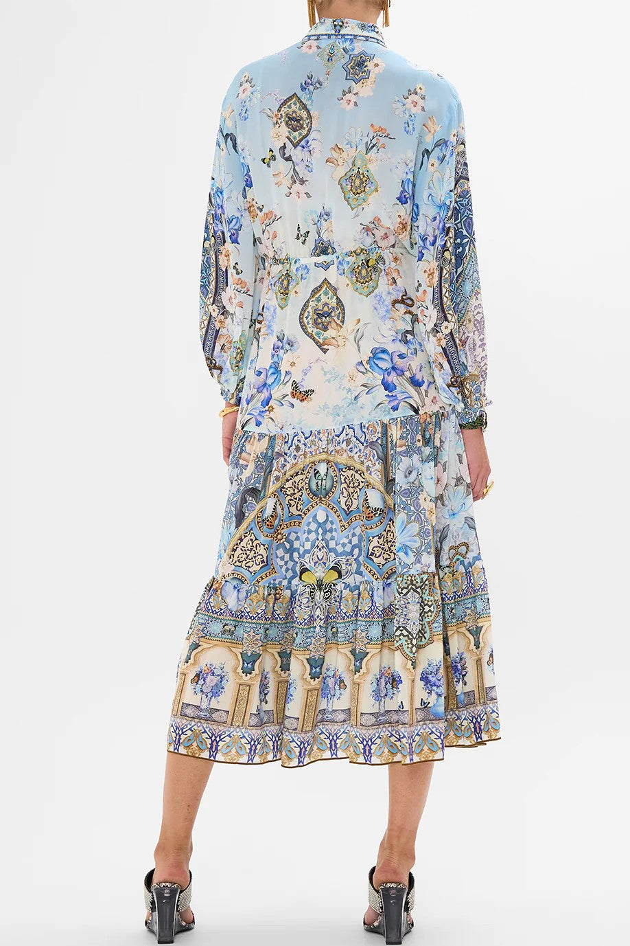 CAMILLA - Tiered Long Shirt Dress - Al Manial Palace Memoirs - Magpie Style