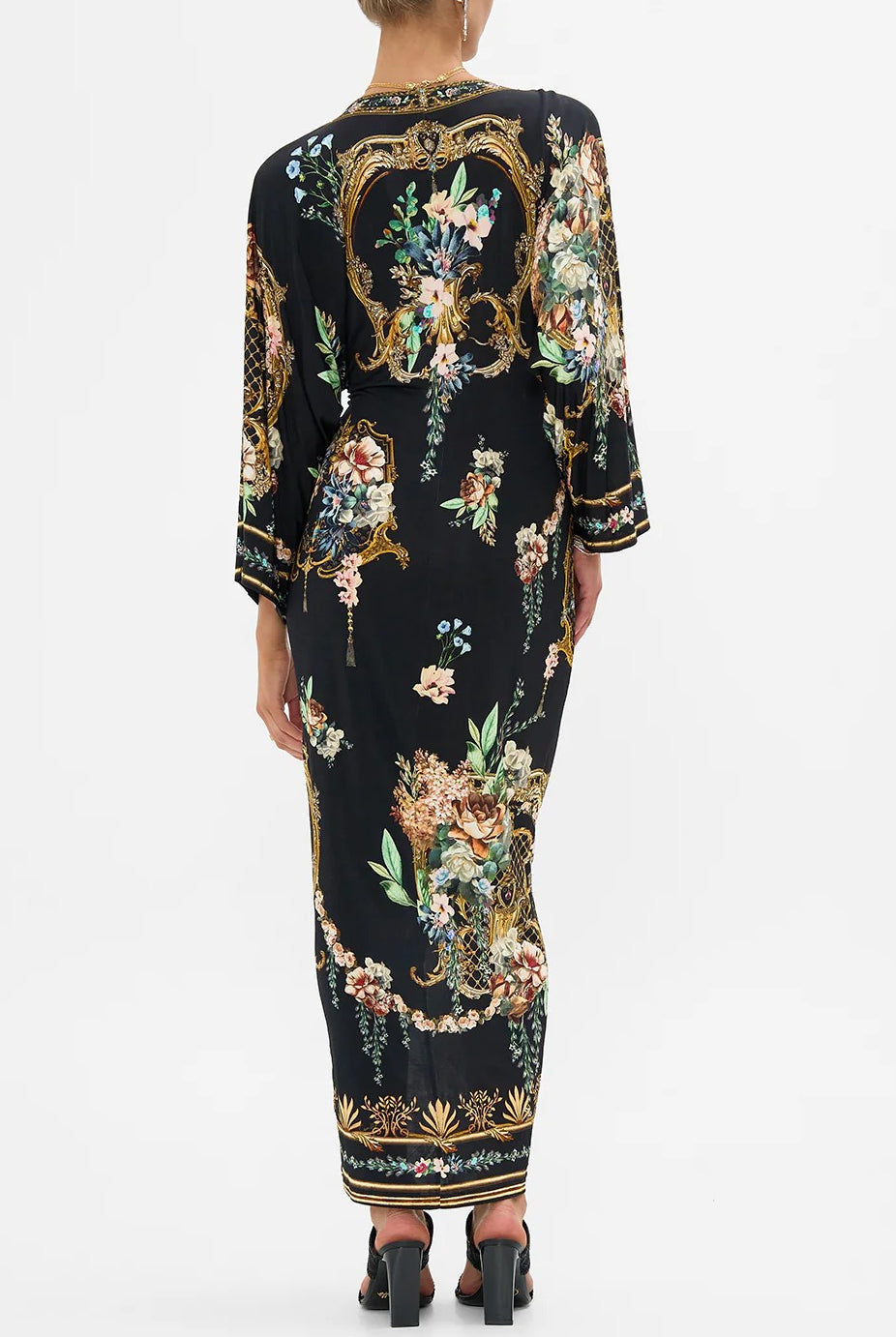 CAMILLA Long Split Front Twist Dress - Noble Endeavours - Magpie Style