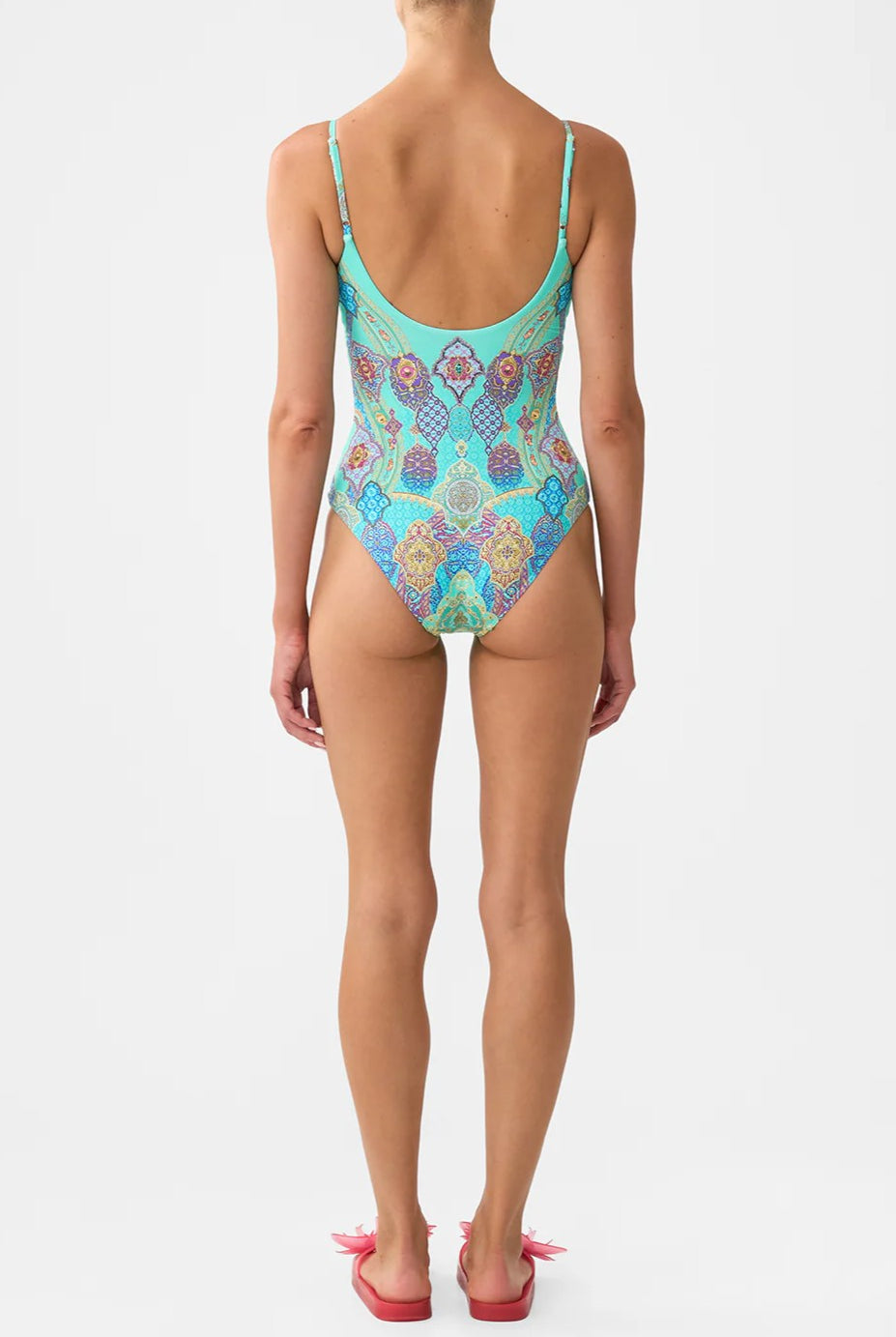 CAMILLA Scoop Neck One Piece with Scoop Back - The Concubines Corridor - Magpie Style