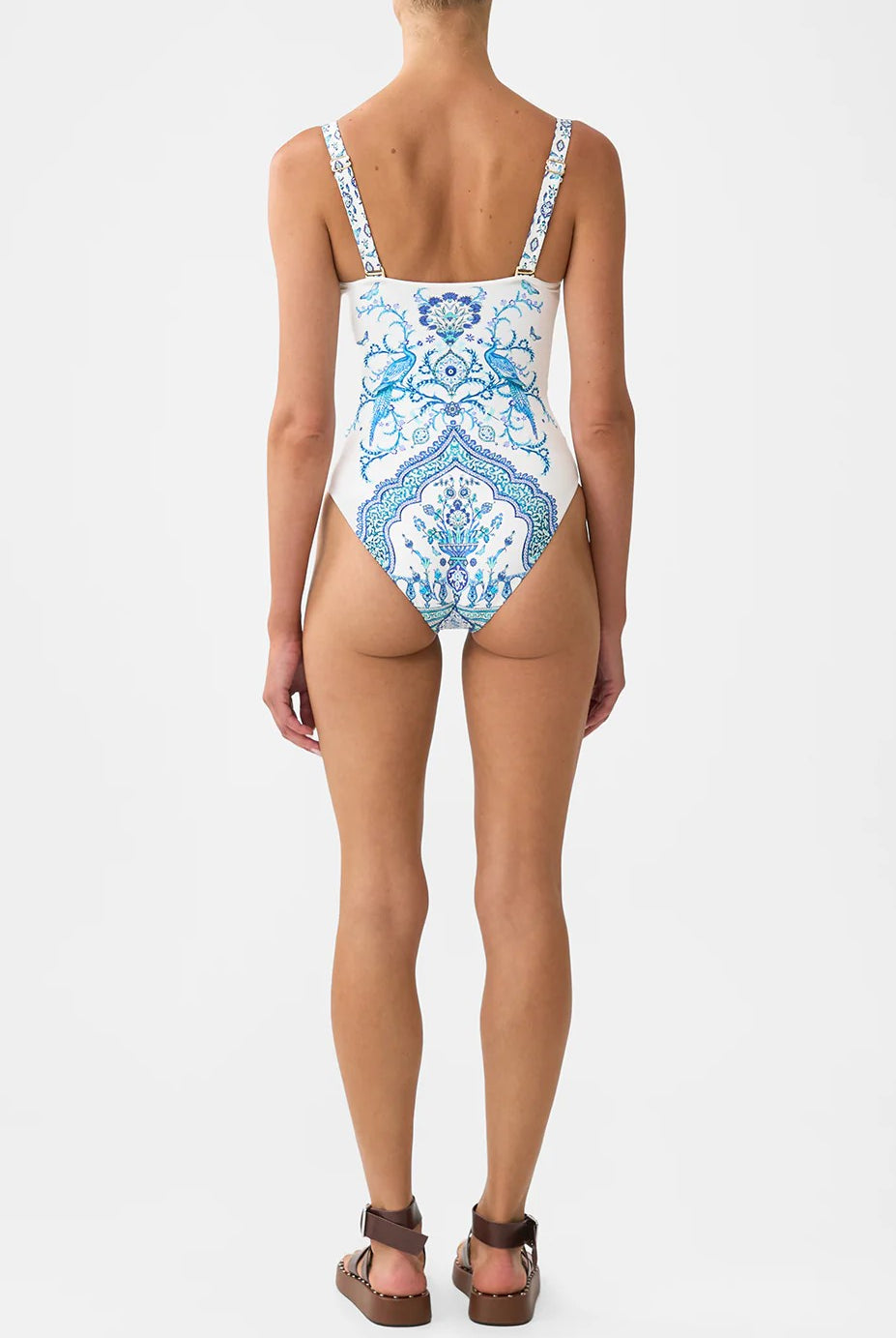 CAMILLA Lace Up Underwire Moulded Cup One Piece - Isnik Lullaby - Magpie Style