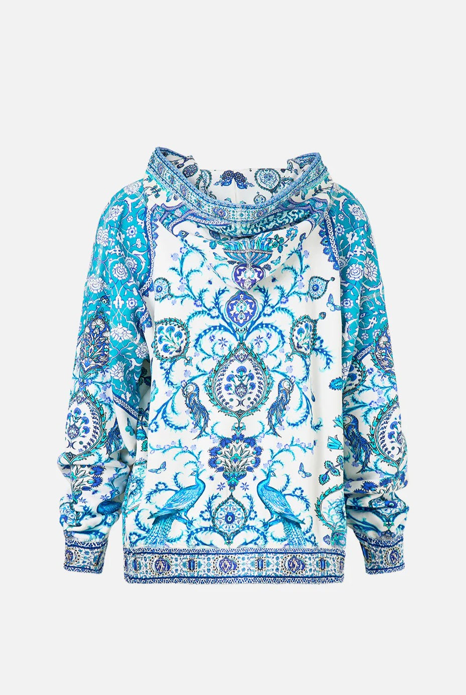 CAMILLA Contrast Band Hoodie with Side Pockets - Isnik Lullaby - Magpie Style