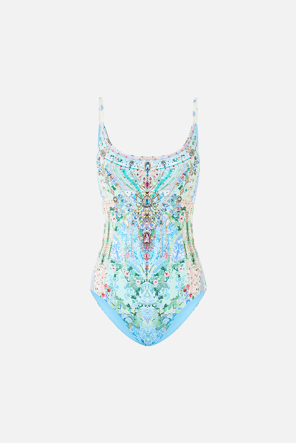 CAMILLA Scoop Neck One Piece with Scoop Back - Midsummer Mosaics - Magpie Style