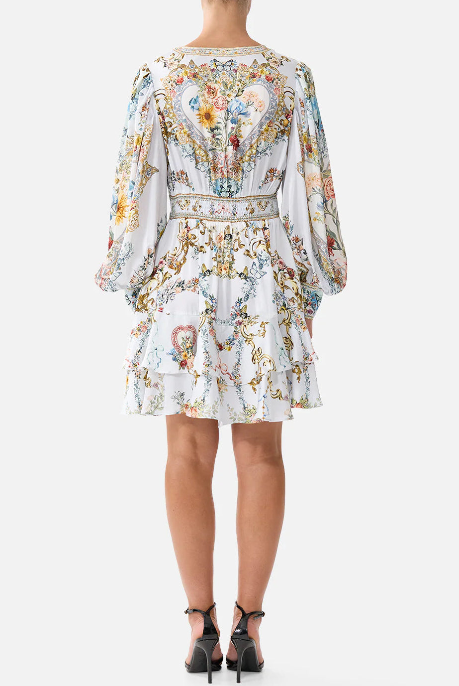 CAMILLA Button Front Frill Dress - Seville Sweetheart - Magpie Style