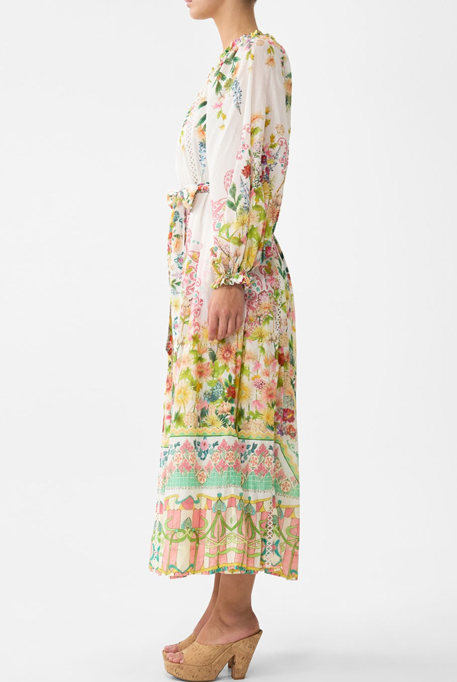 CAMILLA One Shoulder Dress with Blouson Sleeve - The Call of Catalonia - Magpie Style