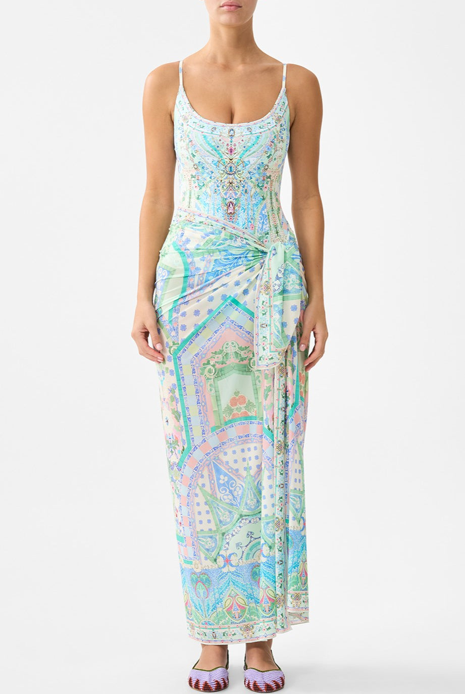 CAMILLA Multi Wear Long Sarong - Midsummer Mosaics - Magpie Style