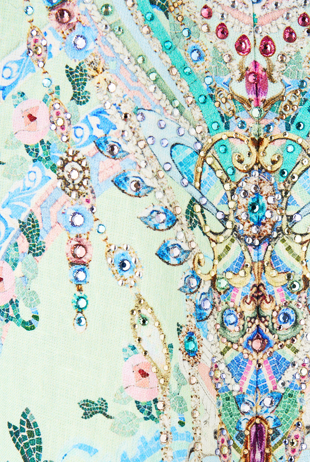 CAMILLA V Neck Pocket Dress with Low Back - Midsummer Mosaics - Magpie Style