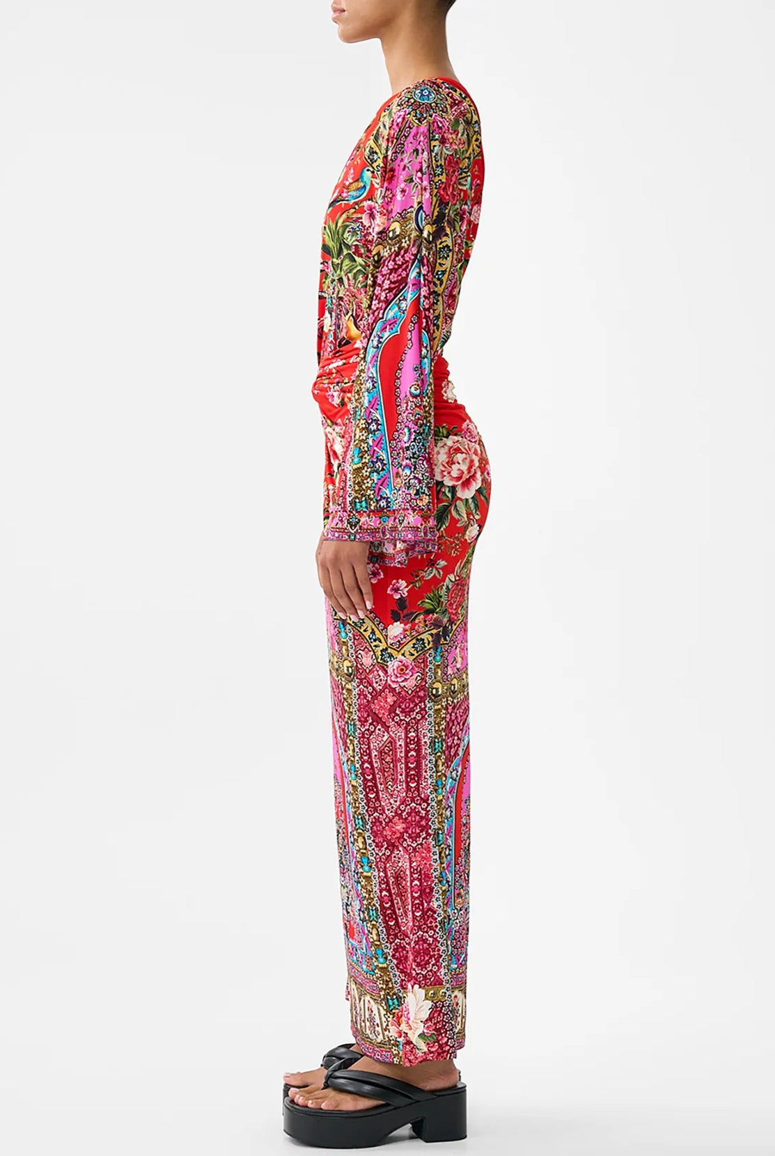 CAMILLA One Shoulder Jersey Dress - Heirloom Empire - Magpie Style