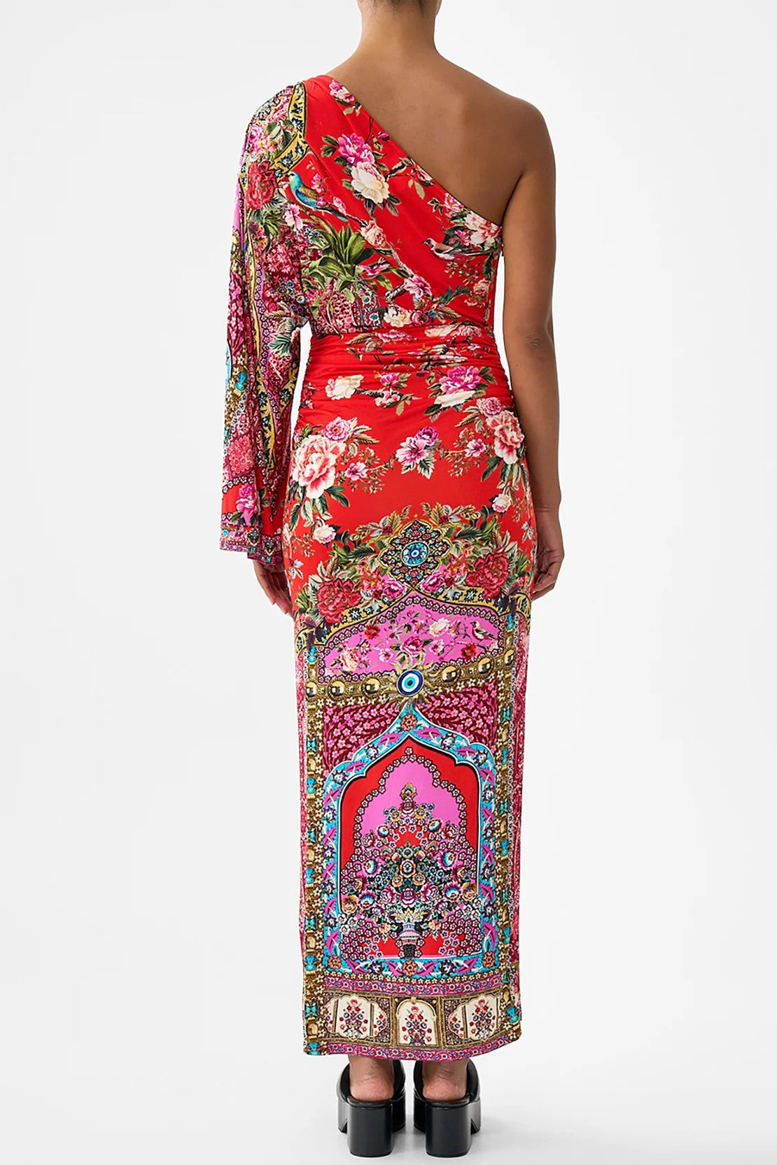 CAMILLA One Shoulder Jersey Dress - Heirloom Empire - Magpie Style