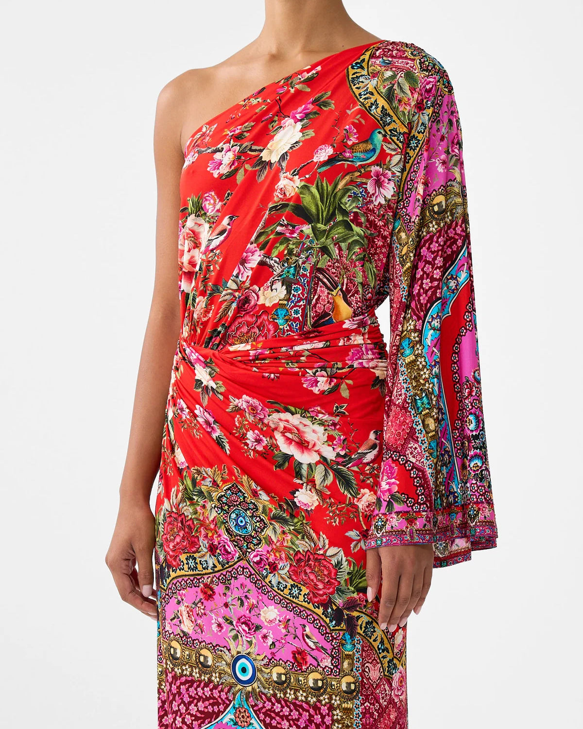 CAMILLA One Shoulder Jersey Dress - Heirloom Empire - Magpie Style