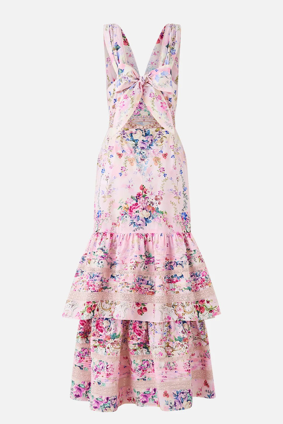 CAMILLA Two Tiered Gathered Ruffle Dress - Palatial Pastels - Magpie Style