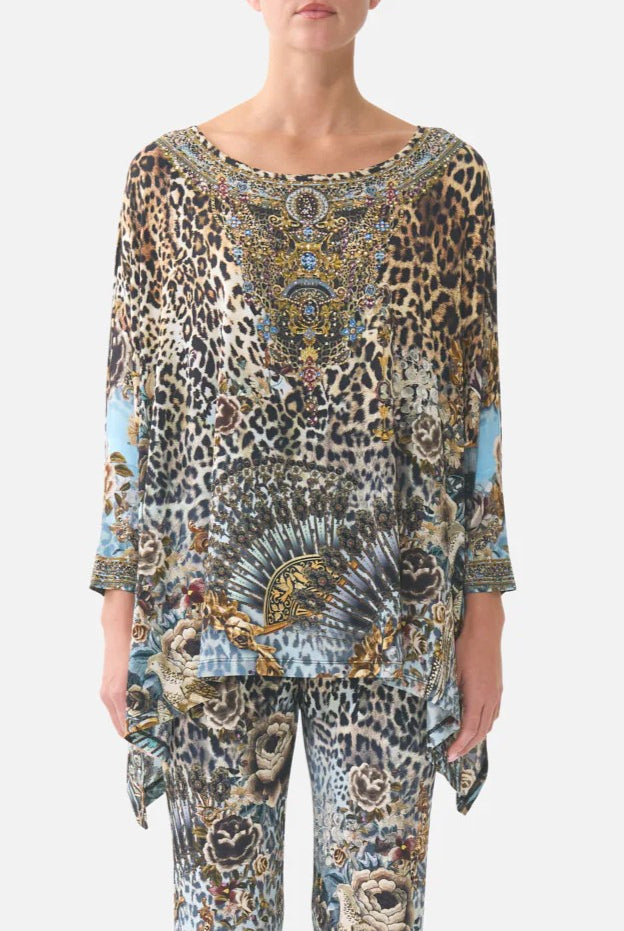 CAMILLA Scoop Neck Slouch Tee - Fiesta, Siesta, Repeat - Magpie Style