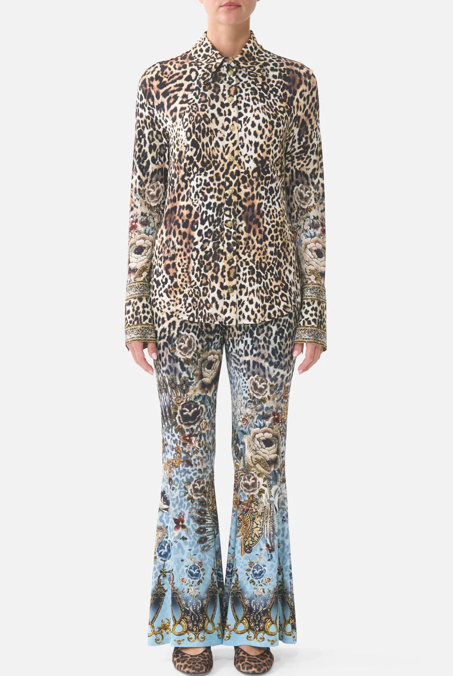 CAMILLA Fitted Jersey Shirt - Fiesta, Siesta, Repeat - Magpie Style