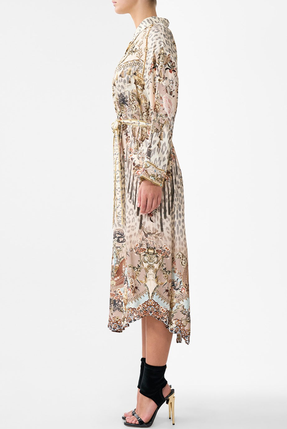 CAMILLA Shirt Dress with Back Button Detail - Aranjuez Animalia - Magpie Style