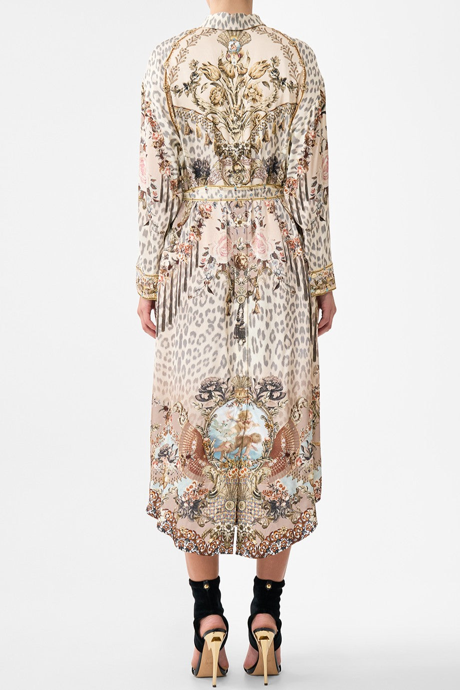 CAMILLA Shirt Dress with Back Button Detail - Aranjuez Animalia - Magpie Style