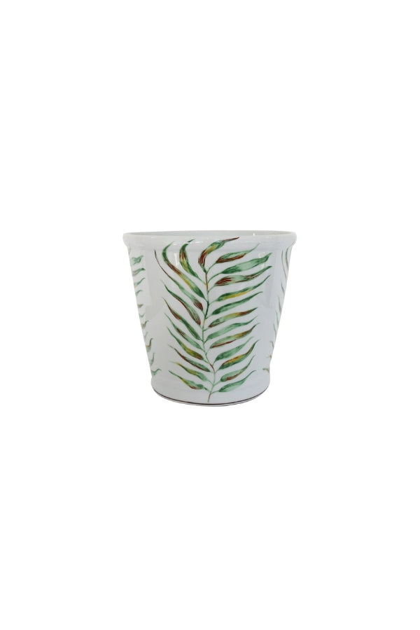 Palm Leaf Crackled Vase Small - Magpie Style