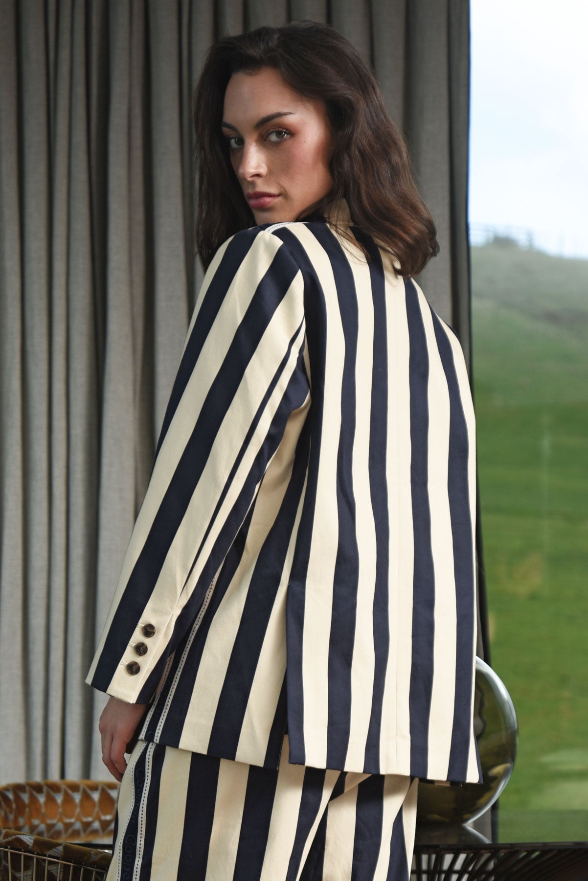 COOPER Cooper Club Jacket - Navy Stripe - Magpie Style