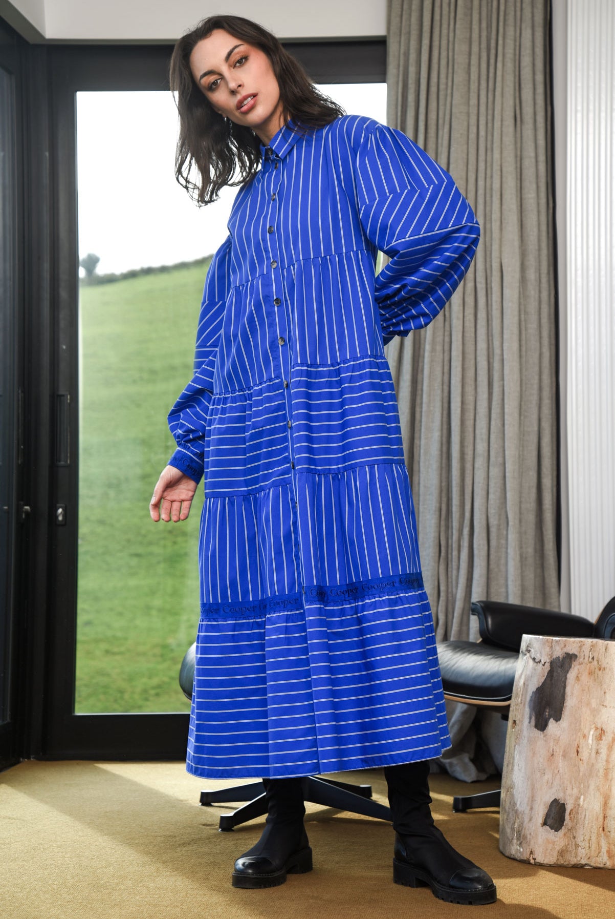 COOPER Stripe On By Dress - Blue Stripe - Magpie Style