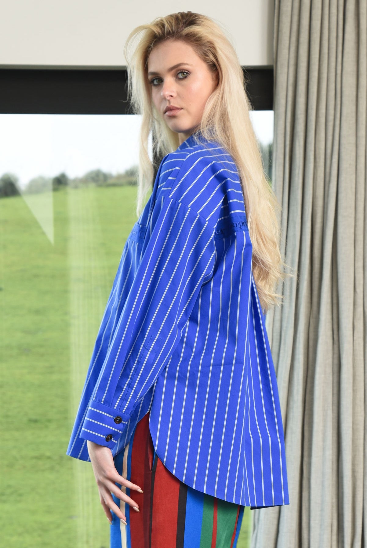 COOPER A-Shirt Your Eyes Shirt - Blue Stripe - Magpie Style