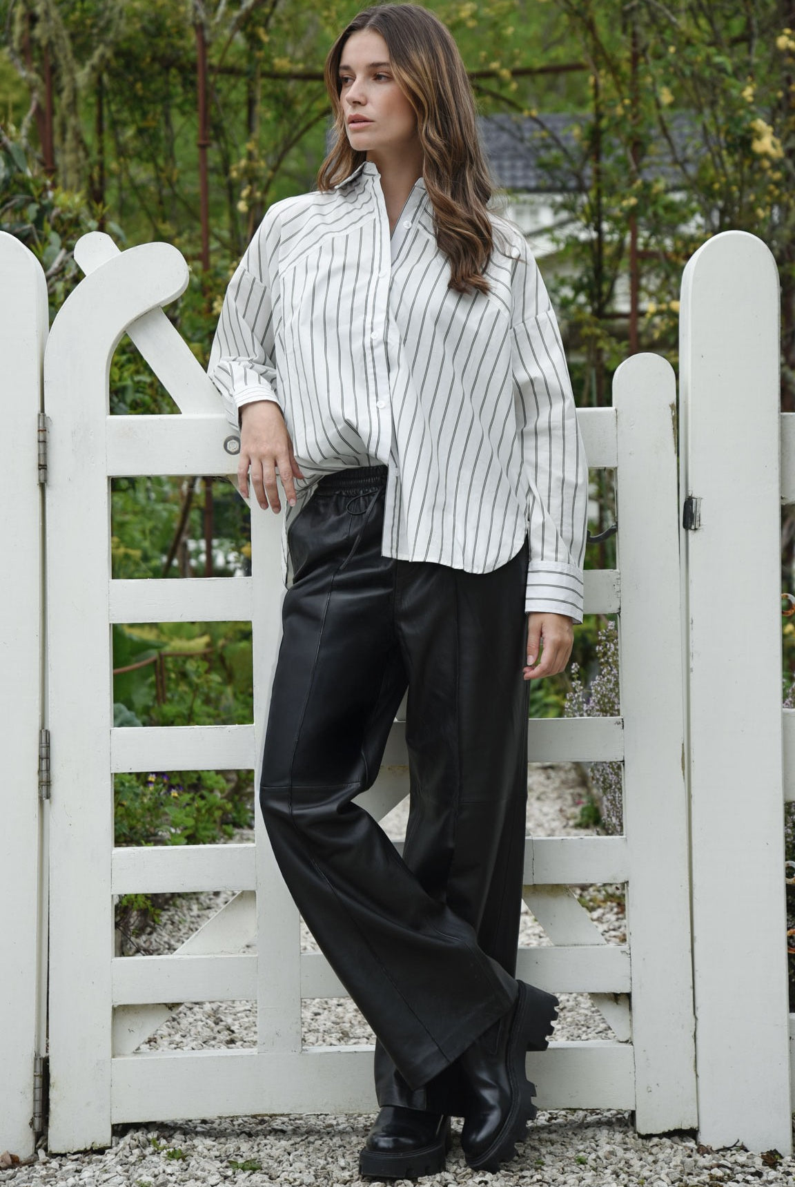 COOPER Yoke Of Luck Shirt - White Stripe - Magpie Style