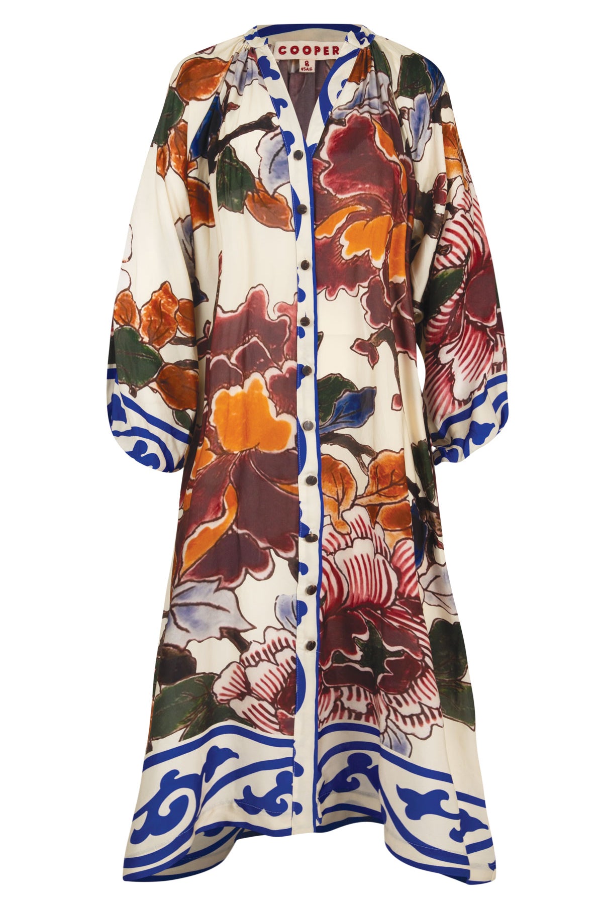 COOPER Button On Point Dress - Multi Floral - Magpie Style