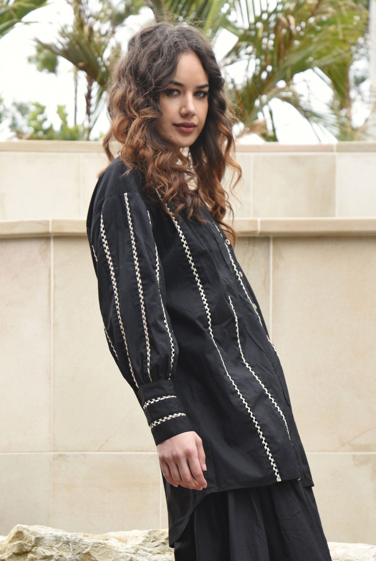 CURATE Stop The Press Shirt - Black - Magpie Style