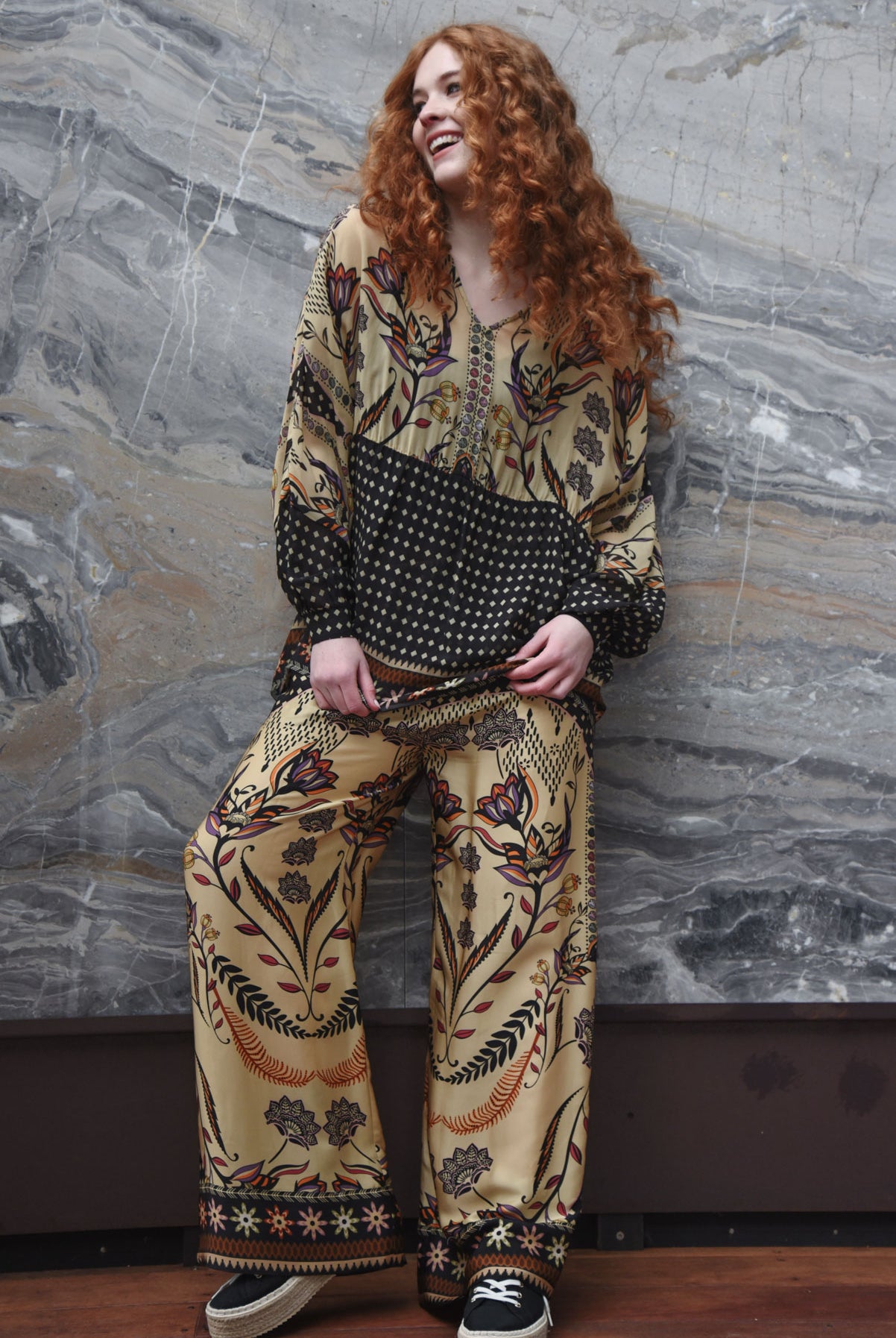 CURATE Fired Up Blouse - Border Spot - Magpie Style