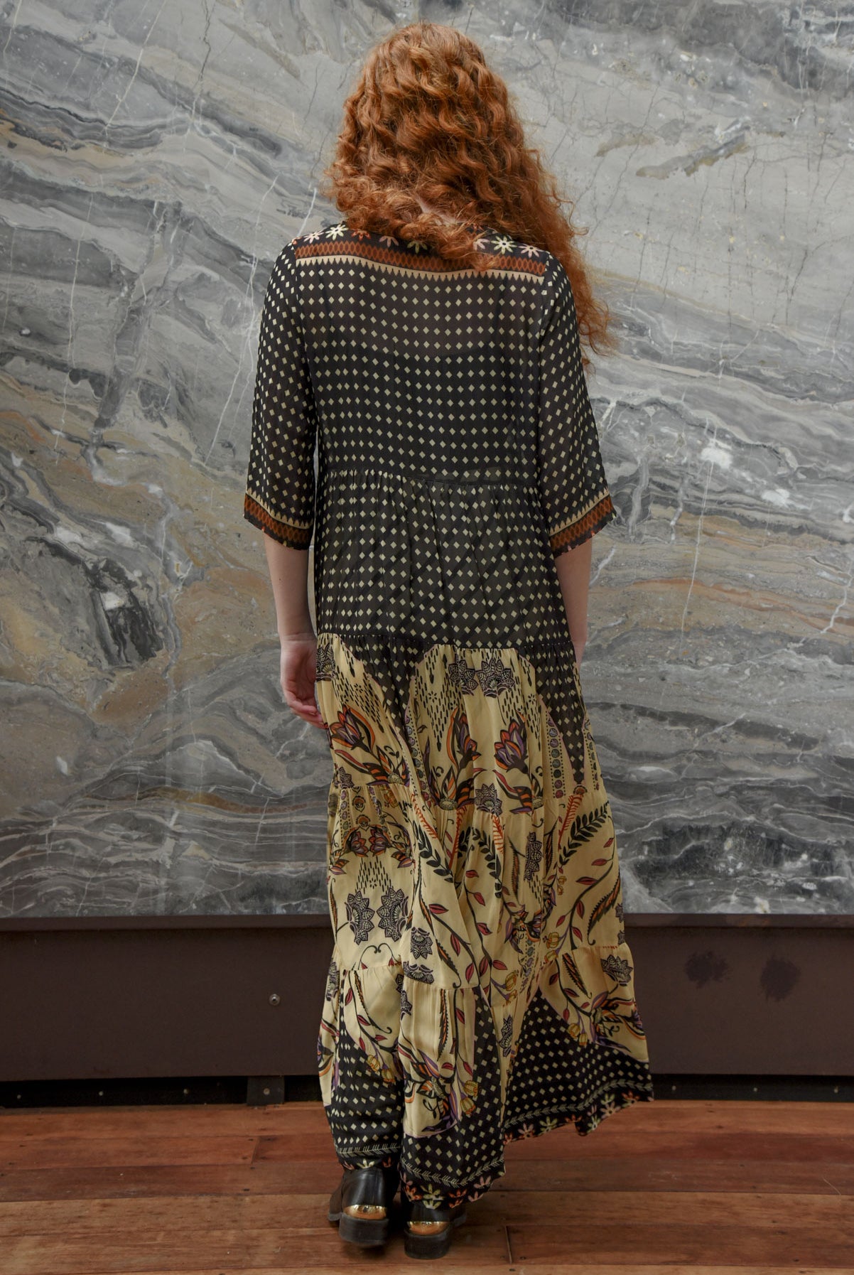 CURATE High and Rising Dress - Border Spot - Magpie Style