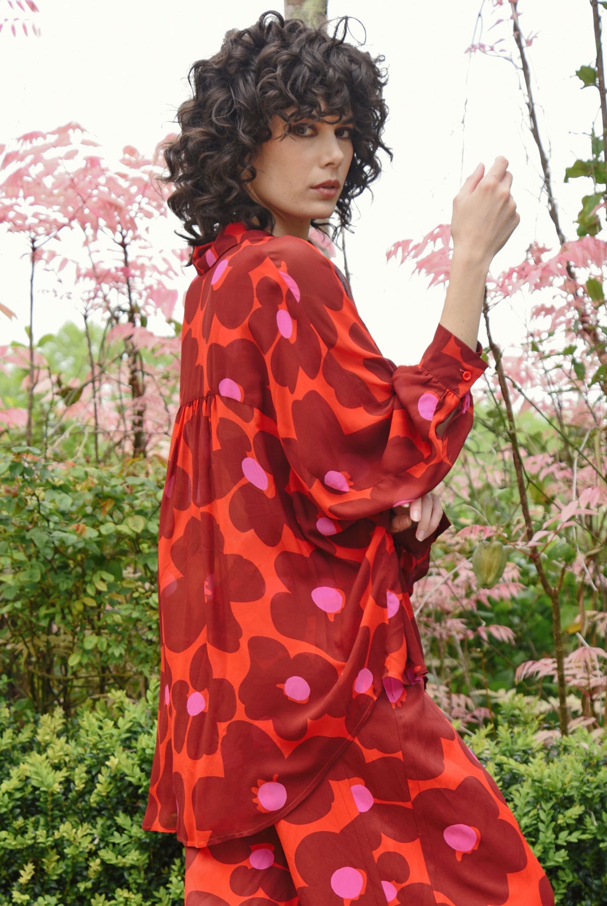 CURATE Behind Her Back Shirt - Pink/Red - Magpie Style