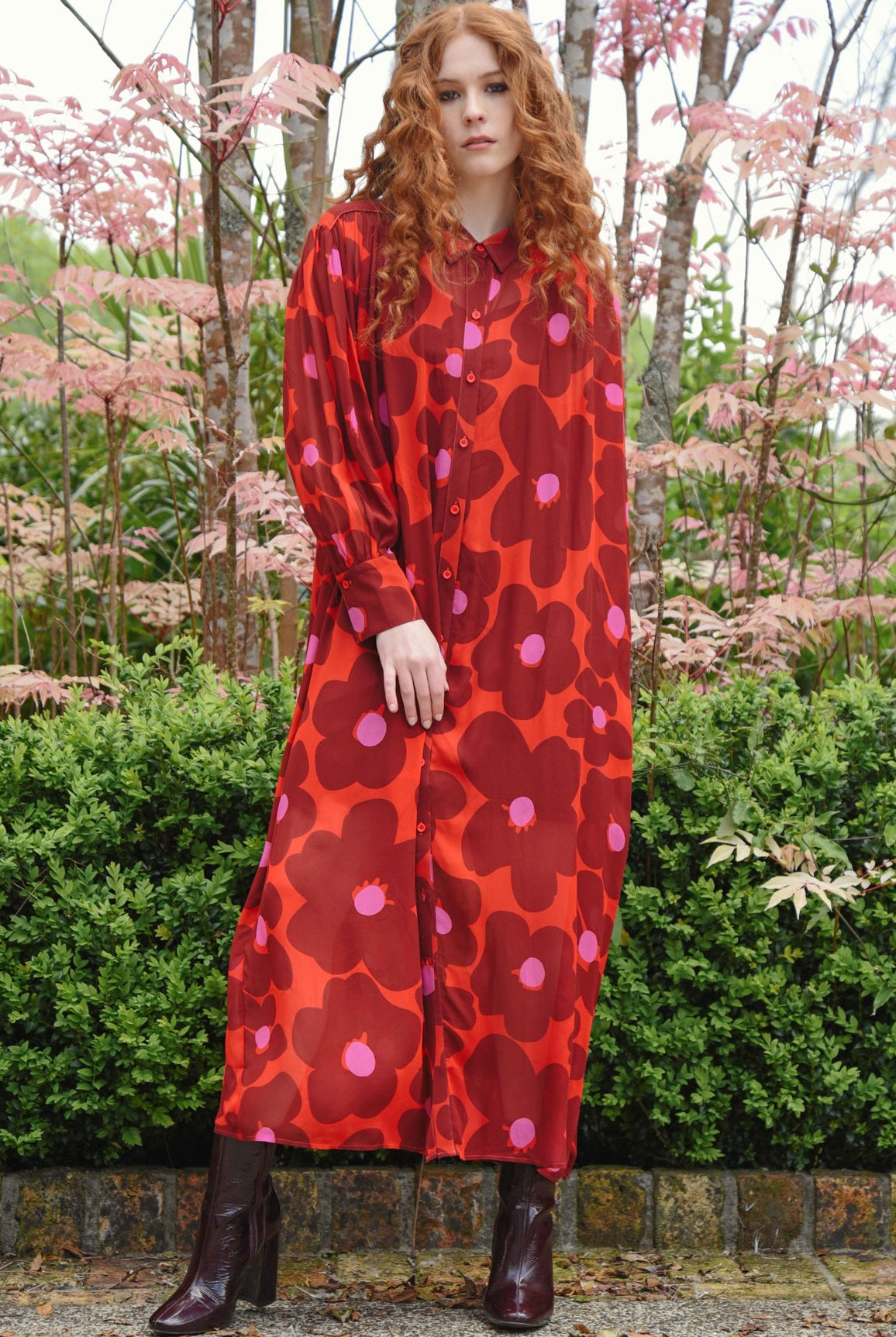 CURATE Night By Night Dress - Pink/Red - Magpie Style