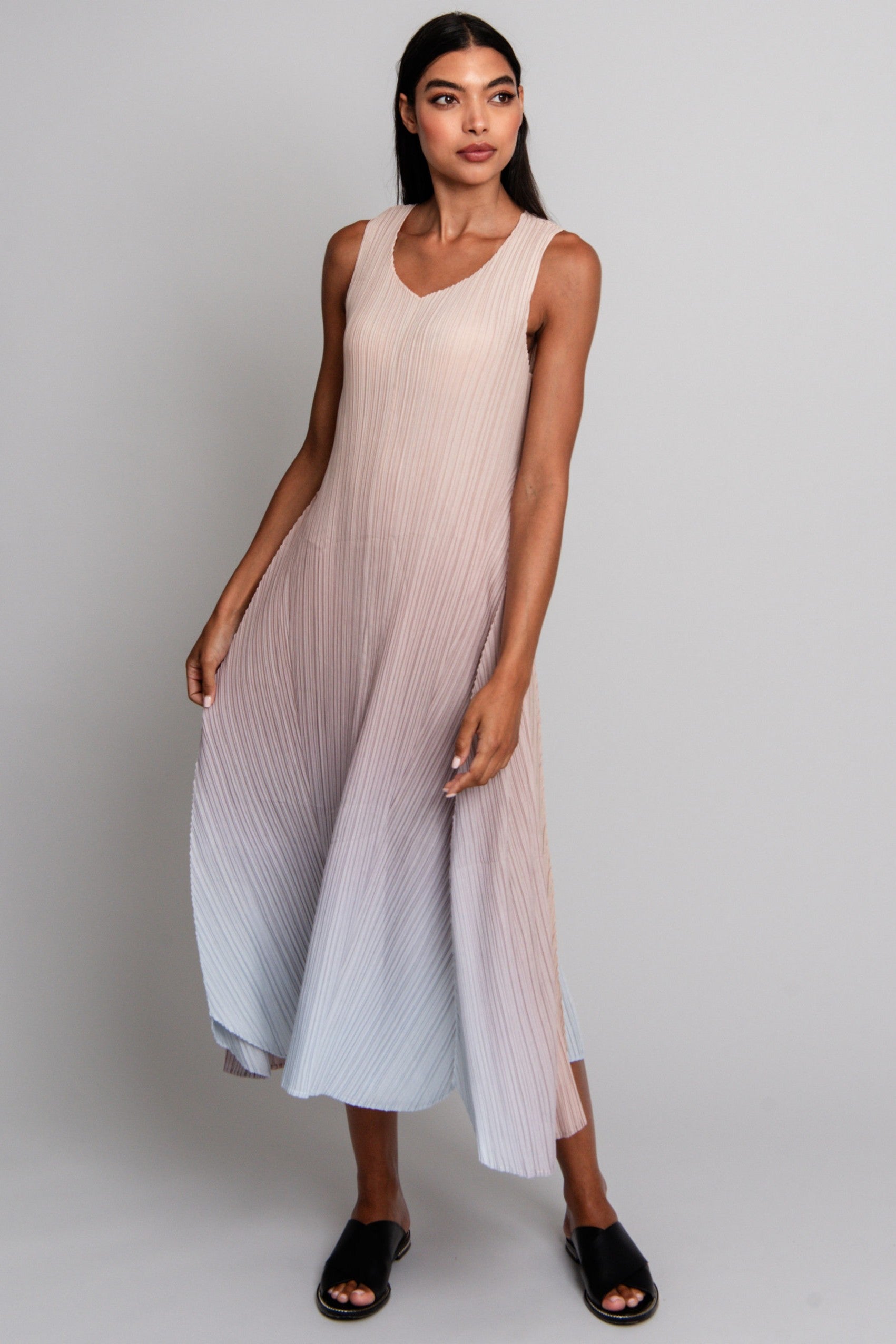 ALQUEMA Long Estrella Dress - Moonstone to Arctic Ice - Magpie Style