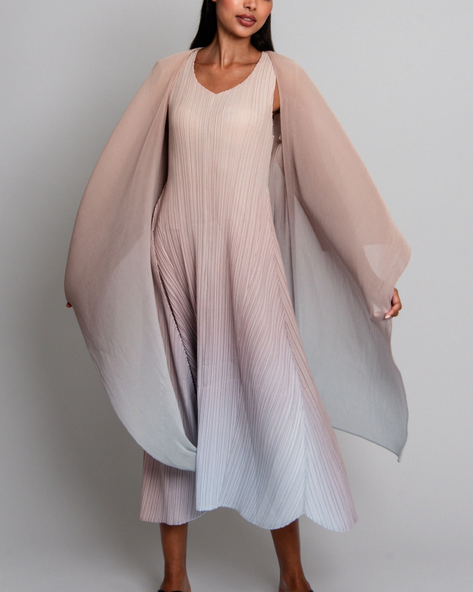ALQUEMA Long Estrella Dress - Moonstone to Arctic Ice - Magpie Style