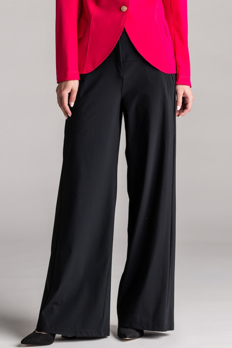 PAULA RYAN Wide Leg Pant - Black - Paula Ryan