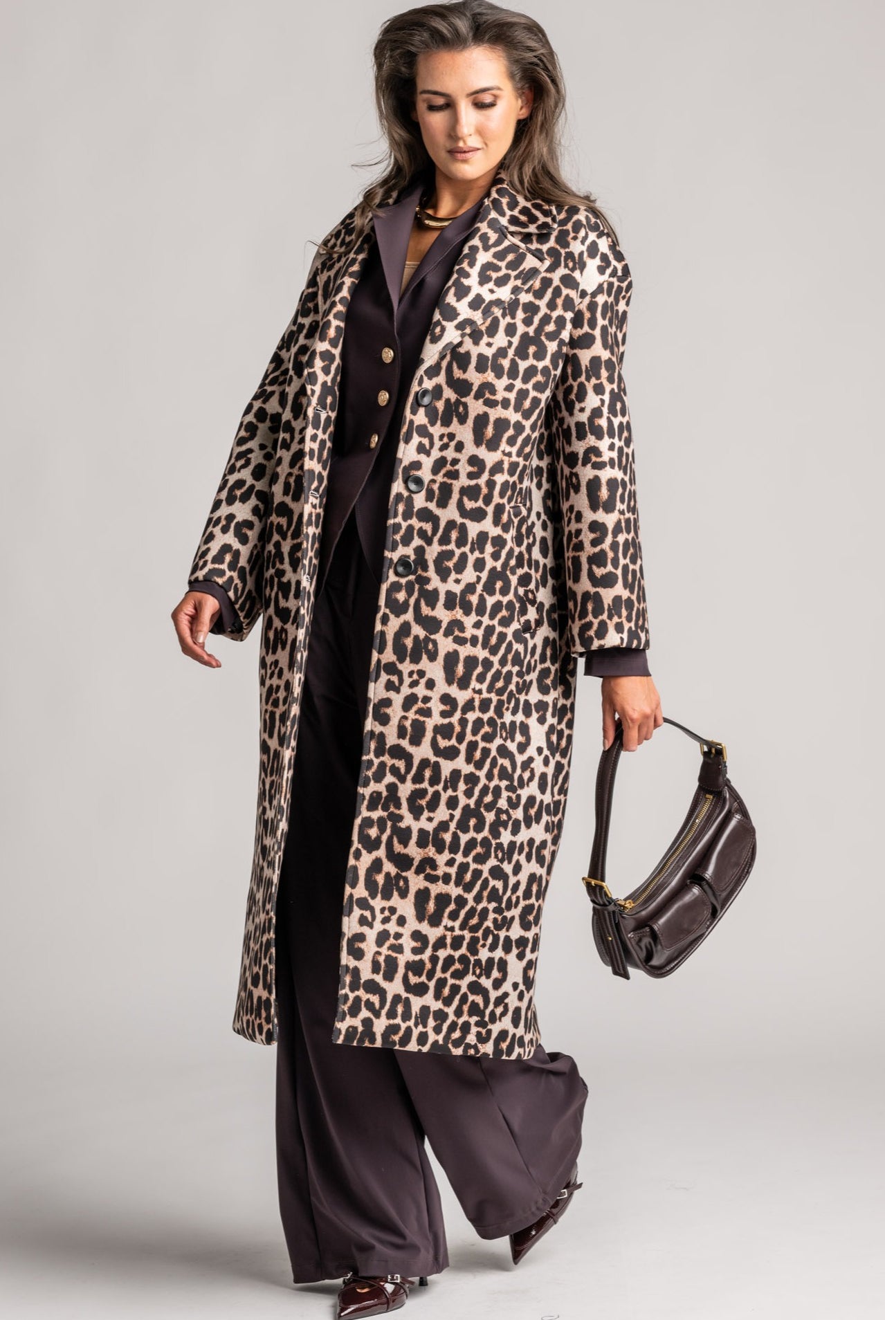 LAUREN VIDAL Pharell Wild Long Leopard Coat - Magpie Style