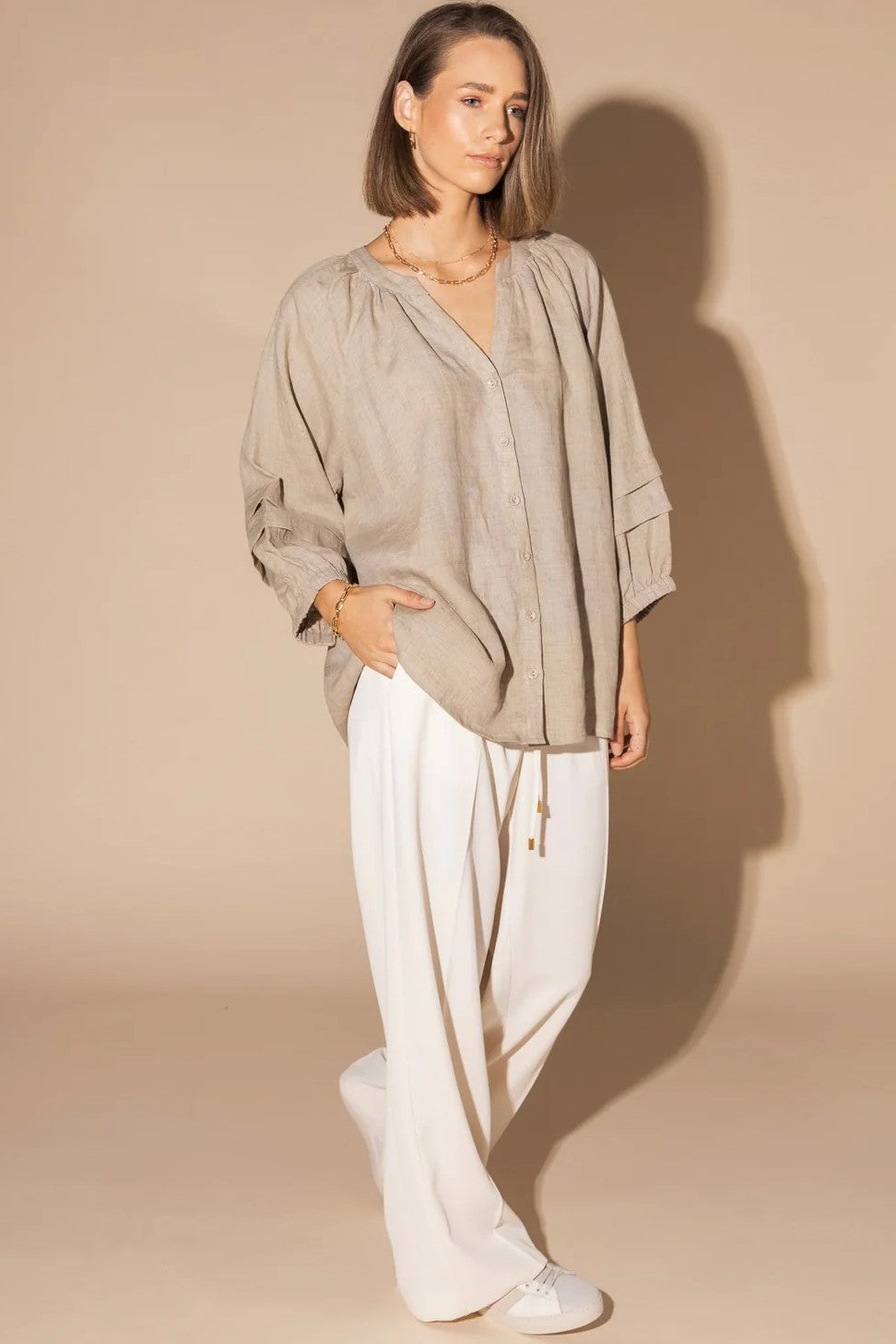 LOUGHLIN Frond Blouse - Natural - Magpie Style